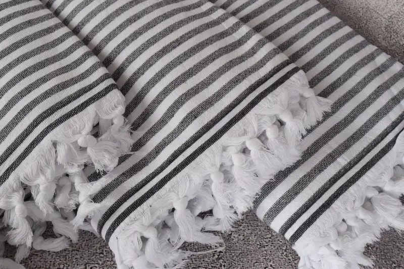 70x36 Cotton Terry Striped Towel, Home Decor Gifts, Peshtemal, Wedding Gift, Personalized Home Gift Wedding, Embroidery Towel, Wedding Gifts Towel - 5
