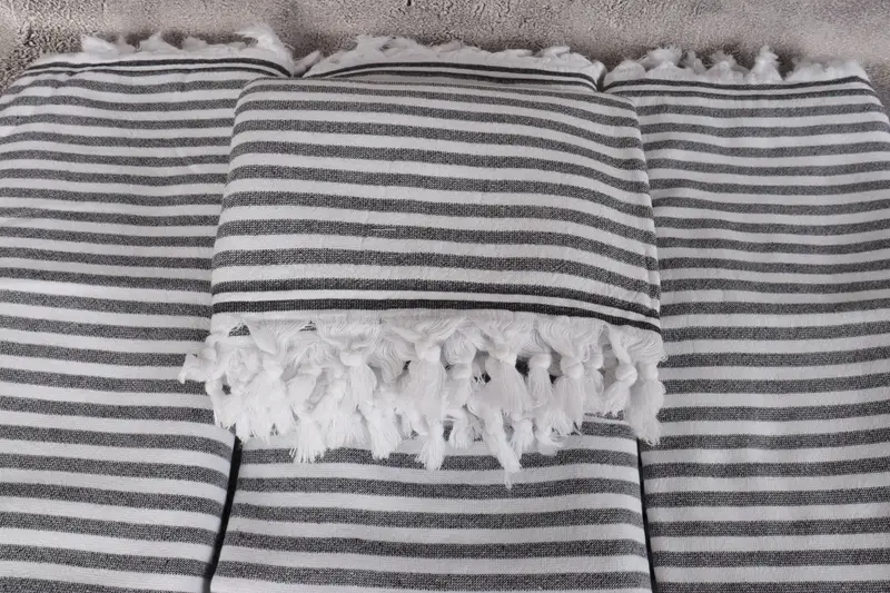 70x36 Cotton Terry Striped Towel, Home Decor Gifts, Peshtemal, Wedding Gift, Personalized Home Gift Wedding, Embroidery Towel, Wedding Gifts Towel - 4