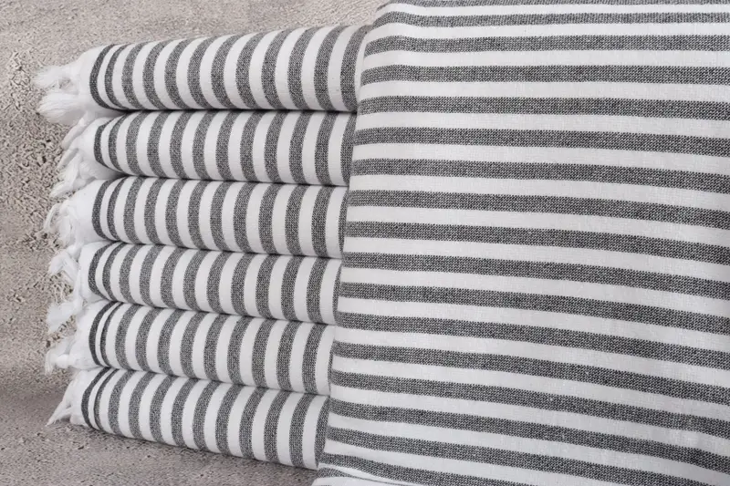 70x36 Cotton Terry Striped Towel, Home Decor Gifts, Peshtemal, Wedding Gift, Personalized Home Gift Wedding, Embroidery Towel, Wedding Gifts Towel - 1