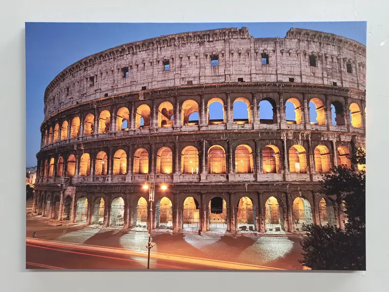 Elegant Rome Colosseum Canvas: Italy Landscape Art Print