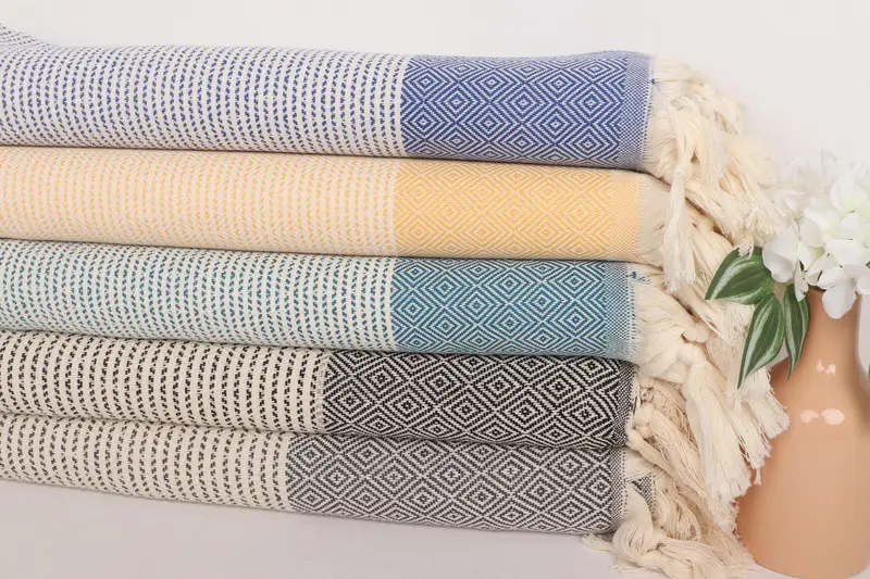Quick-Dry Beach Towel, Turkish Towel Personalized, Spa Towel, Wedding For Favor, 70x36 Cotton Diamond Towel, Personalized Towel, Wedding Favors - 2