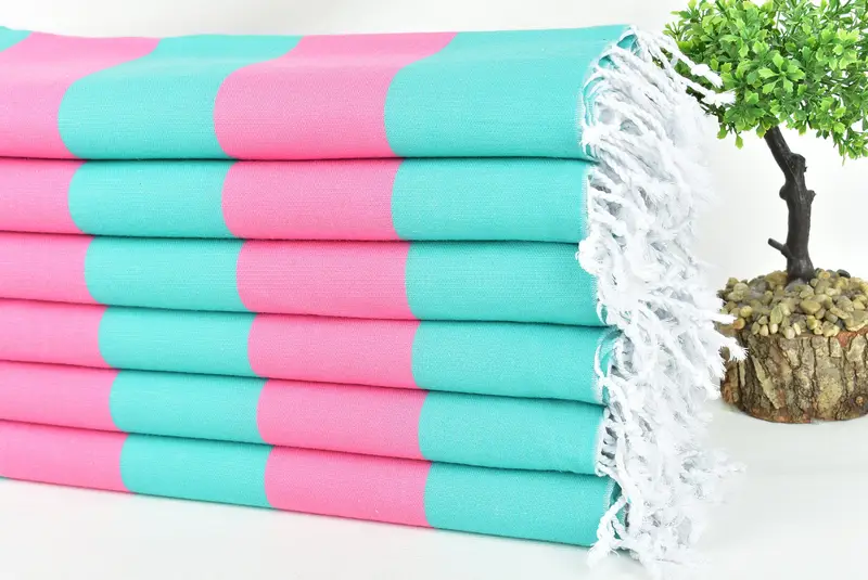Personalized Beach Towel, Hammam Towel USA, Bath towel, Wedding Gift For Bride, Turkish bath towel, Holiday Towel, 70x40 Cotton Striped Towel - 3