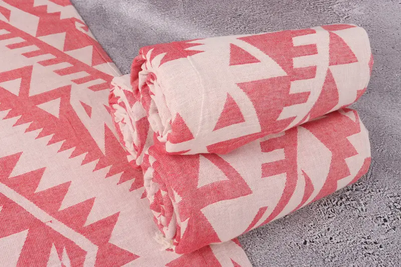 Badetuch, organisches türkisches Handtuch, authentisches türkisches Hammam Peshtemal, türkisches Handtuch, Jubiläumsgeschenk für sie, 76x40 Baumwollgeometrische Handtuch - 8