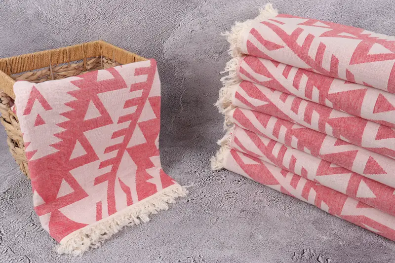 Badetuch, organisches türkisches Handtuch, authentisches türkisches Hammam Peshtemal, türkisches Handtuch, Jubiläumsgeschenk für sie, 76x40 Baumwollgeometrische Handtuch - 4