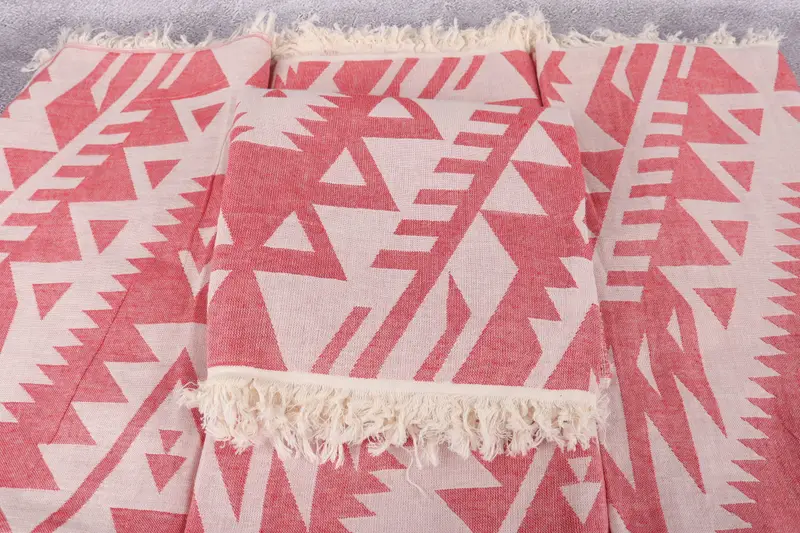 Badetuch, organisches türkisches Handtuch, authentisches türkisches Hammam Peshtemal, türkisches Handtuch, Jubiläumsgeschenk für sie, 76x40 Baumwollgeometrische Handtuch - 5