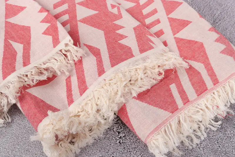 Badetuch, organisches türkisches Handtuch, authentisches türkisches Hammam Peshtemal, türkisches Handtuch, Jubiläumsgeschenk für sie, 76x40 Baumwollgeometrische Handtuch - 6