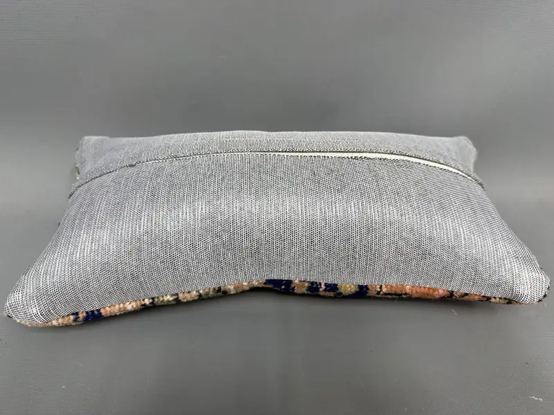 Pillow Sham, 8x16 Blue Cushion, Meditation Pillow Case, Handwoven Pillow Cover Cushion Case, Vintage Pillow, Home Decor Pillow, Kilim Cushion Sham - 7