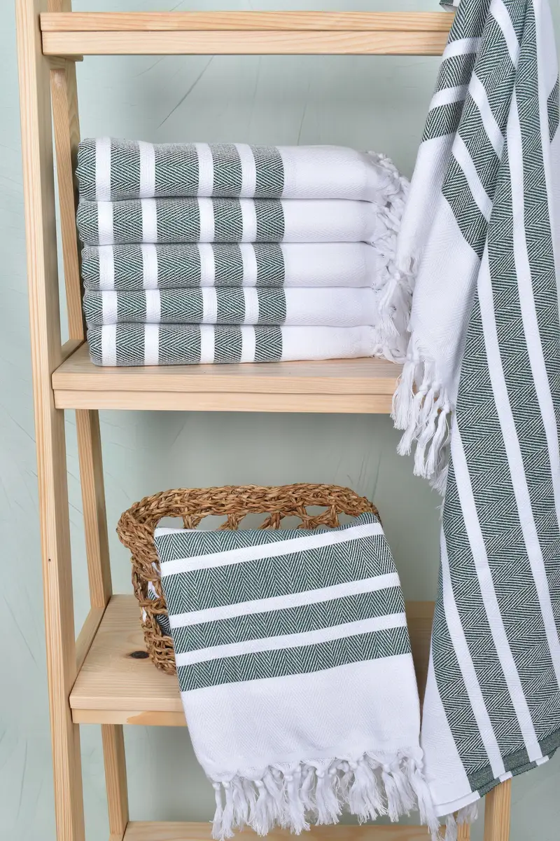 Summer Gift Ideas, Sand-resistant towel, Peshtemal, 70x40 Cotton Herringbone Towel, Unique Wedding Gift, Home Decor Gifts, Turkish Towel USA - 3