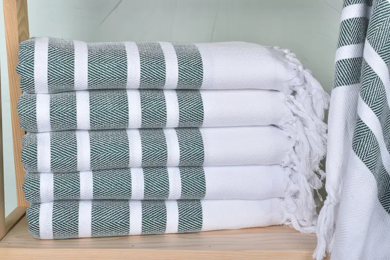Summer Gift Ideas, Sand-resistant towel, Peshtemal, 70x40 Cotton Herringbone Towel, Unique Wedding Gift, Home Decor Gifts, Turkish Towel USA - 1