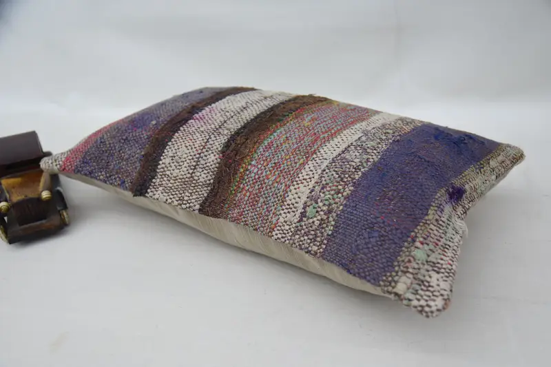 12x20 Blue Pillow Cover, Antique Pillows, Vintage Kilim Throw Pillow, Turkish Pillow, Pillow Sham, Square Throw Pillow Case - 6