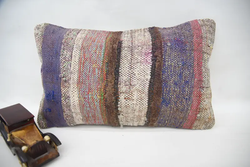 12x20 Blue Pillow Cover, Antique Pillows, Vintage Kilim Throw Pillow, Turkish Pillow, Pillow Sham, Square Throw Pillow Case - 1