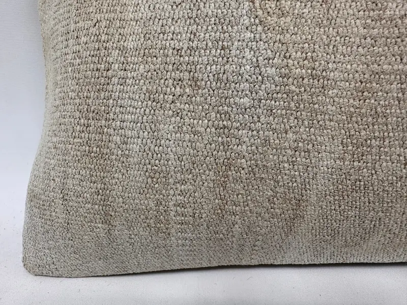 Boho Pillow Sham Cover, Pastel Cushion Cover, Interior Designer Pillow, 12x20 White Pillow Sham, Kilim Cushion Sham, Cushion - 2