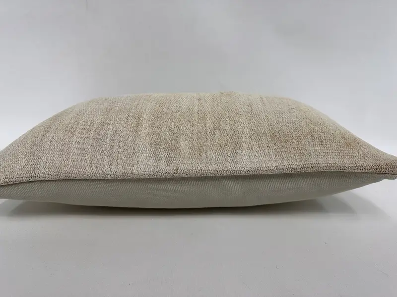 Boho Pillow Sham Cover, Pastel Cushion Cover, Interior Designer Pillow, 12x20 White Pillow Sham, Kilim Cushion Sham, Cushion - 5