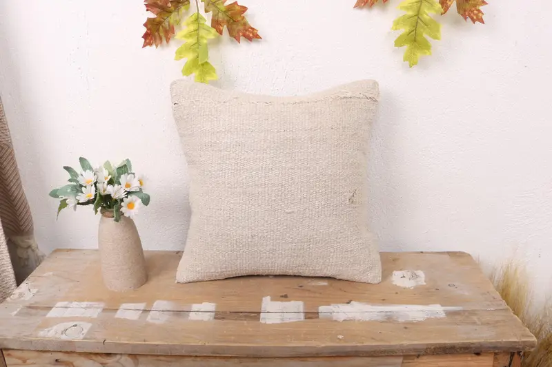 Handgefertigtes südwestliches besticktes Kissen, 14x14 Vintage Wurfkissen