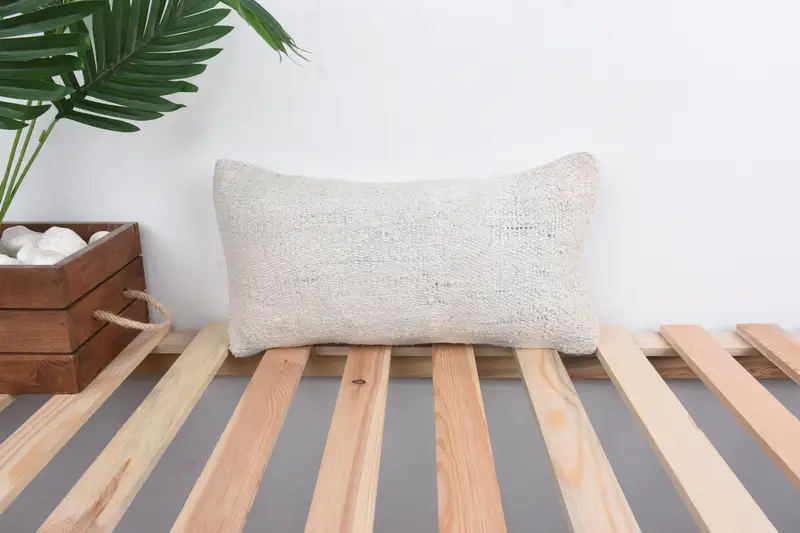 Sofa Cushion, 8x16 Beige Pillow Sham, Vintage Pillow, Handmade Cushion Cover, Kilim Pillow, Handmade Kilim Cushion, Cushion Cover, Car Cushion Case - 1