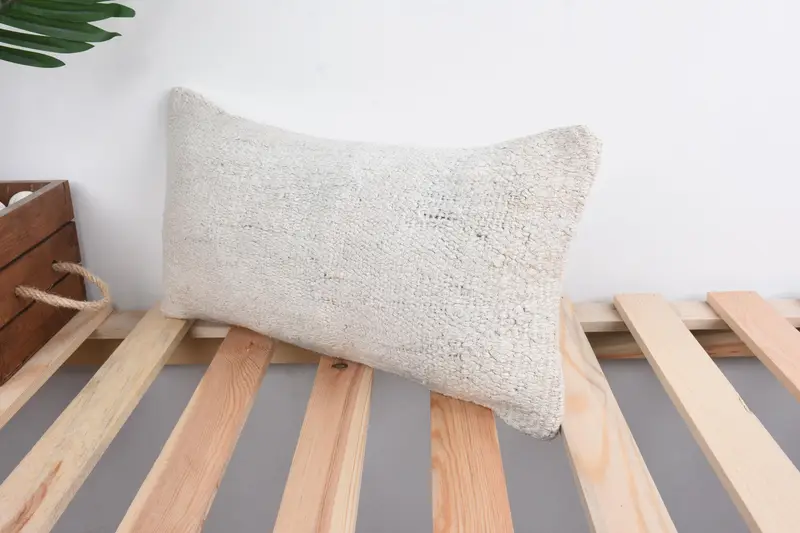 Sofa Cushion, 8x16 Beige Pillow Sham, Vintage Pillow, Handmade Cushion Cover, Kilim Pillow, Handmade Kilim Cushion, Cushion Cover, Car Cushion Case - 5
