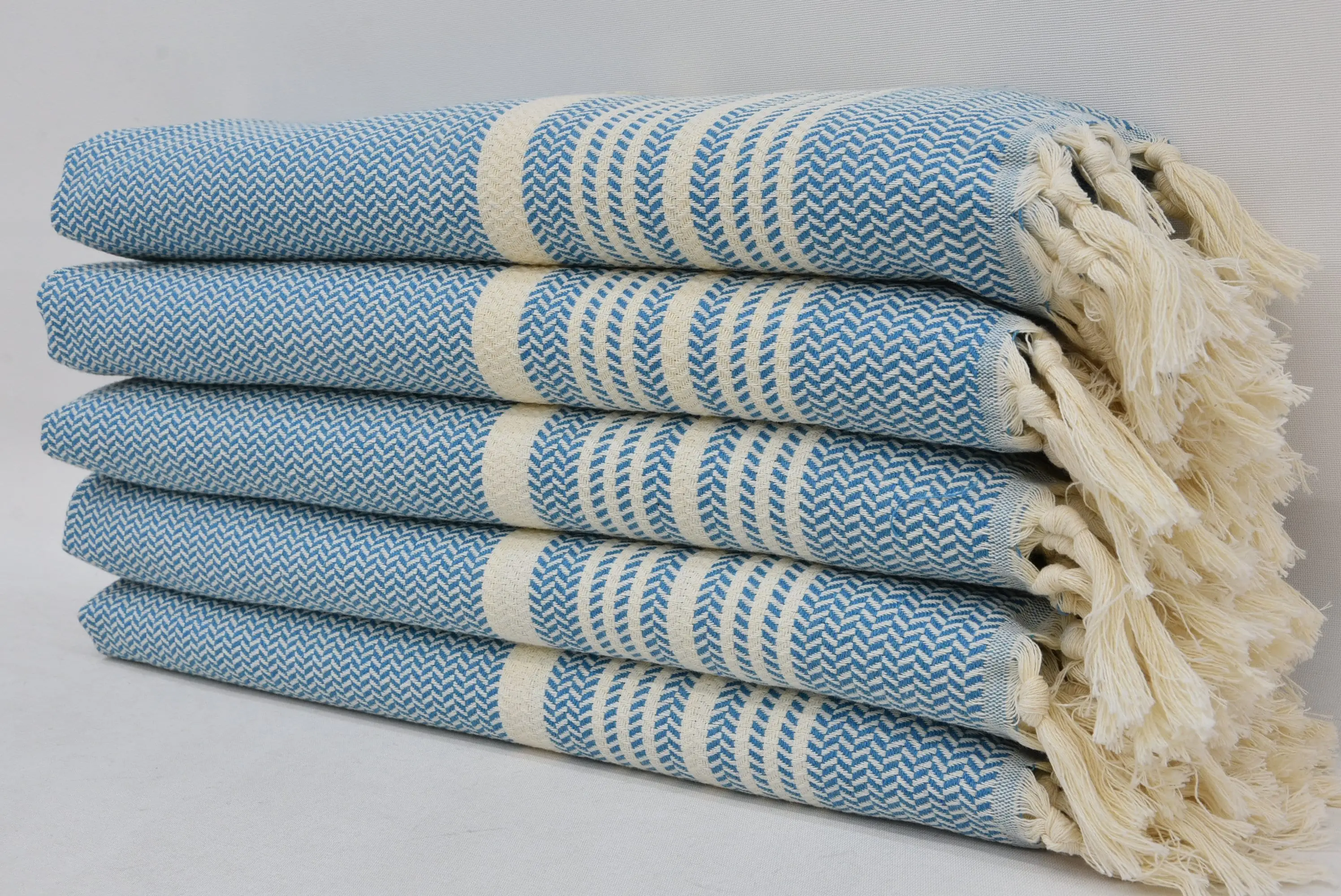 Turkish Hand Towel Petrol Blue Cotton, 18x36 - 1