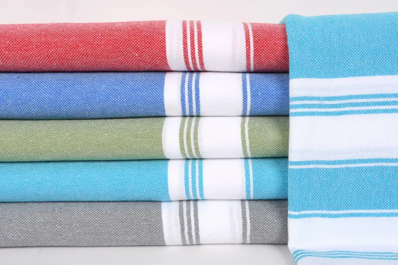 Organik havlu, kişiselleştirilmiş hediyeler, 44x24 pamuklu çizgili havlu, küçük havlu, mutfak havlu, monogramlı el havlu, özel Türk havlu, konuk havlu - 1