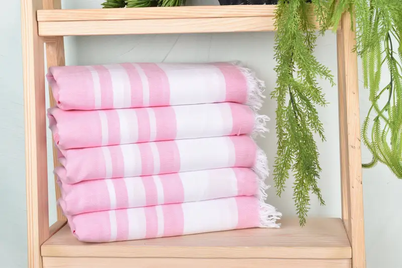 Kids Beach Towel, Beach Wedding Favor, 68x36 Cotton Striped Towel, Lightweight Turkish towel, Baby Boy Gift, Gift For Her, Handmade Gift - 1