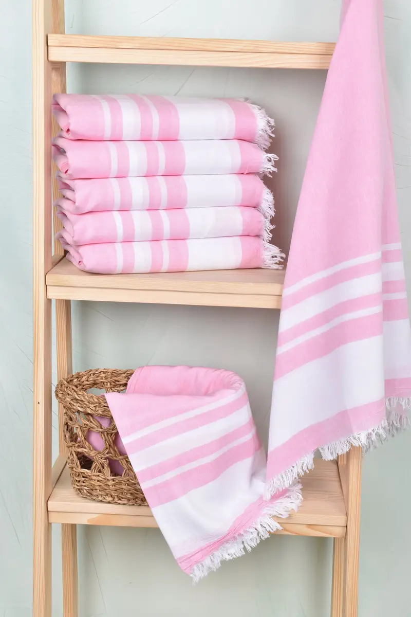 Kids Beach Towel, Beach Wedding Favor, 68x36 Cotton Striped Towel, Lightweight Turkish towel, Baby Boy Gift, Gift For Her, Handmade Gift - 3