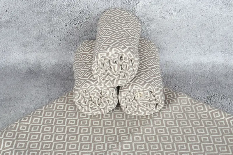 Scarf Towel, Personalized Bridesmaid Gift, Yoga Towel, Wedding For Favor, Bridal Shower Favors, Turkish towel, 70x40 Cotton Diamond Towel, Spa Towel - 7