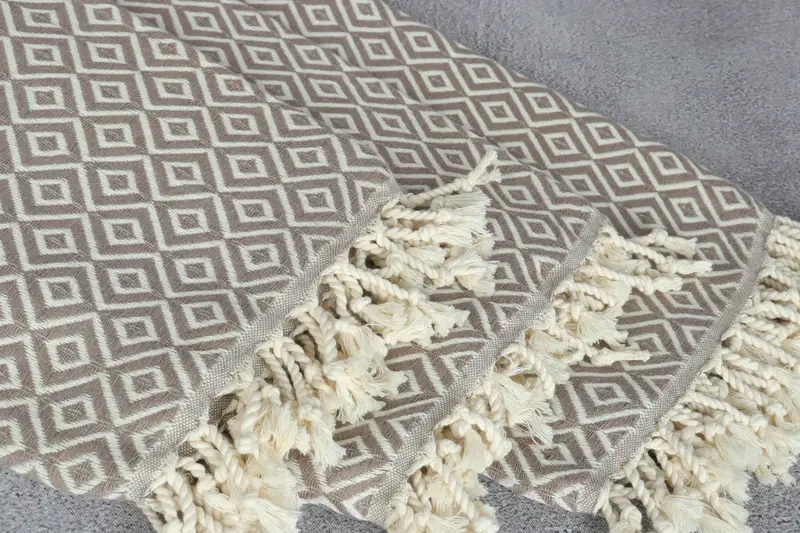 Scarf Towel, Personalized Bridesmaid Gift, Yoga Towel, Wedding For Favor, Bridal Shower Favors, Turkish towel, 70x40 Cotton Diamond Towel, Spa Towel - 5