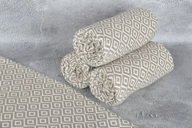Scarf Towel, Personalized Bridesmaid Gift, Yoga Towel, Wedding For Favor, Bridal Shower Favors, Turkish towel, 70x40 Cotton Diamond Towel, Spa Towel - 8