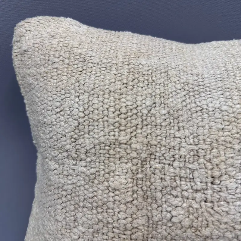Pillow for Couch, Vintage Kilim Throw Pillow, Boho Throw Cushion, Ethnical Kilim Rug Pillow, Cushion Case, 12x12 Beige Pillow Case - 5