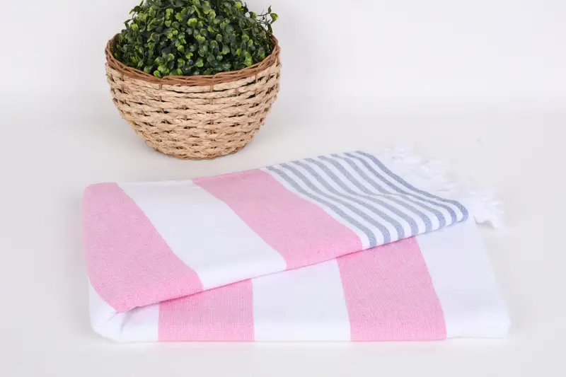 68x36 Cotton Striped Terry Towel, Personalized Bridesmaid Gift, Valentines Day Gift, Bridal Shower Gift, Organic Cotton Towel, Bridal Shower Favors - 4