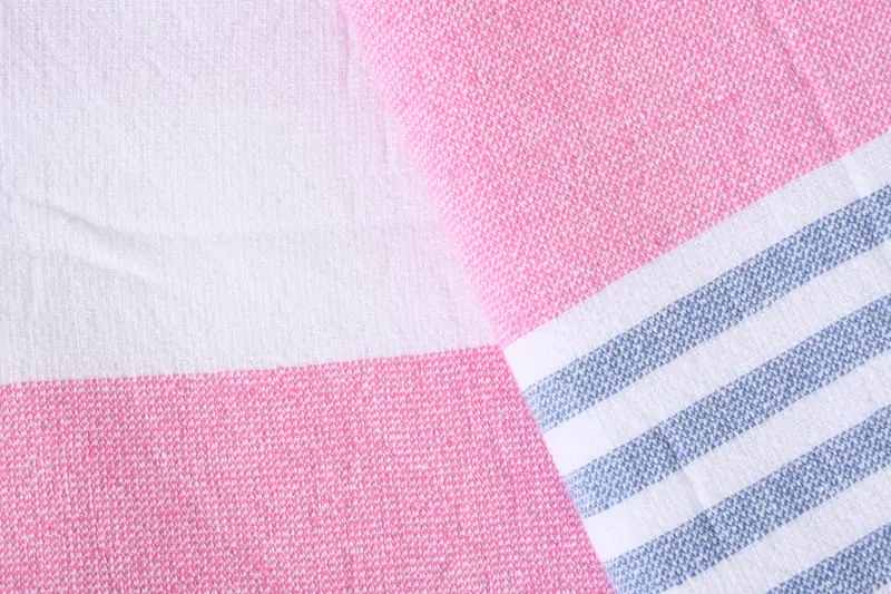 68x36 Cotton Striped Terry Towel, Personalized Bridesmaid Gift, Valentines Day Gift, Bridal Shower Gift, Organic Cotton Towel, Bridal Shower Favors - 5