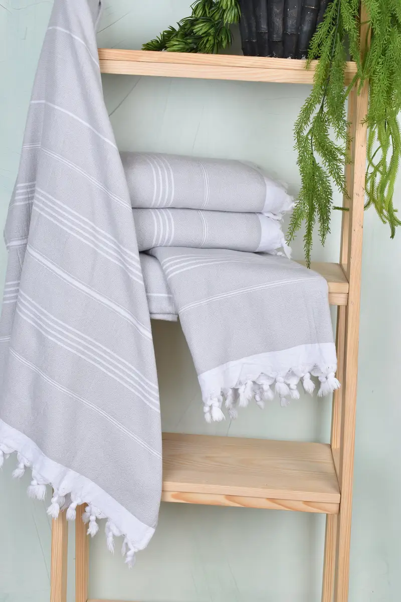 Beach Theme Wedding Gift, Personalised Gift, Beach towel, Fouta towel, Personalized Beach Towel, 70x36 Cotton Striped Terry Towel, Kids Beach Towel - 6