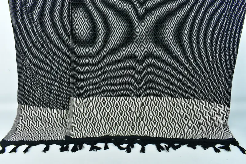 Woven Throw Blanket, 100x80 Cotton Diamond Towel, Christmas Favors, Bachelorette Gifts, Monogram Blanket, Bachelorette Large Towel - 7