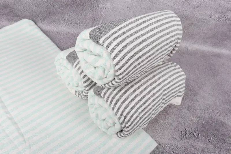 68x40 Cotton Striped Terry Towel, Monogram Beach Towel, Lightweight towel, Personalized Gifts, Bridesmaid Gifts Personalized, Turkish Bath Towel USA - 7