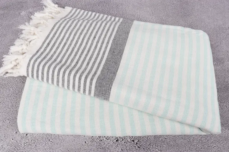68x40 Cotton Striped Terry Towel, Monogram Beach Towel, Lightweight towel, Personalized Gifts, Bridesmaid Gifts Personalized, Turkish Bath Towel USA - 6