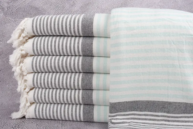 68x40 Cotton Striped Terry Towel, Monogram Beach Towel, Lightweight towel, Personalized Gifts, Bridesmaid Gifts Personalized, Turkish Bath Towel USA - 1