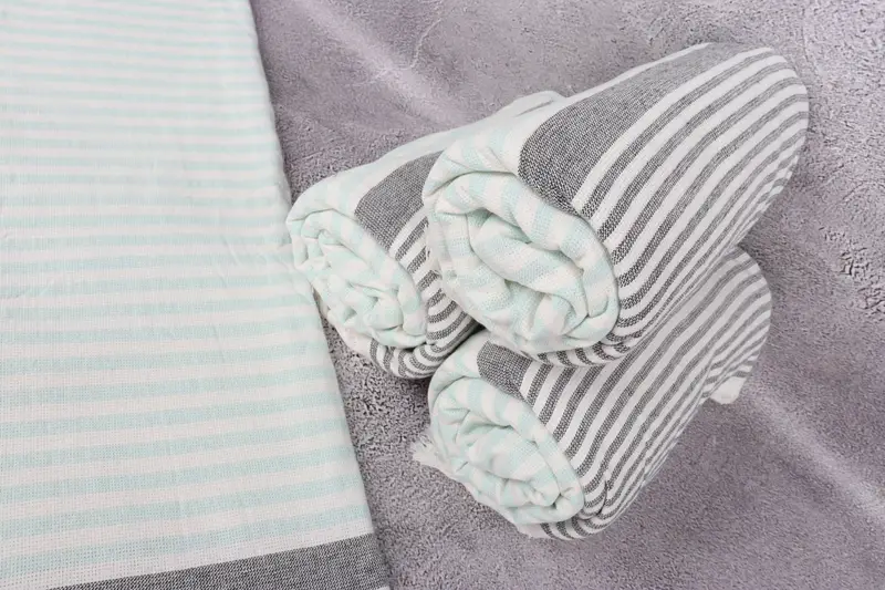 68x40 Cotton Striped Terry Towel, Monogram Beach Towel, Lightweight towel, Personalized Gifts, Bridesmaid Gifts Personalized, Turkish Bath Towel USA - 8