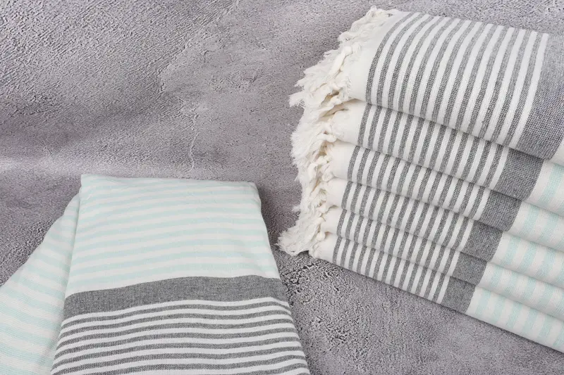 68x40 Cotton Striped Terry Towel, Monogram Beach Towel, Lightweight towel, Personalized Gifts, Bridesmaid Gifts Personalized, Turkish Bath Towel USA - 2