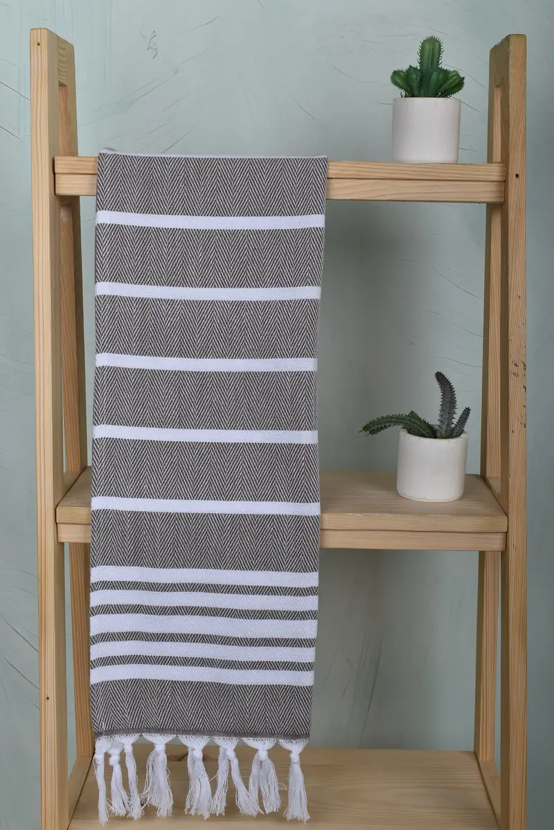 Turkish Tea Towel, Monogram Towels, Kitchen Towel, Maid Of Honor Gift, Bridesmaid Gifts, Gift For The Home Decor, 40x20 Cotton Zig zag Towel - 8