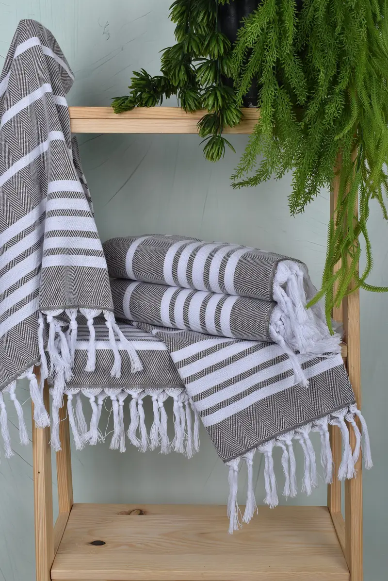 Turkish Tea Towel, Monogram Towels, Kitchen Towel, Maid Of Honor Gift, Bridesmaid Gifts, Gift For The Home Decor, 40x20 Cotton Zig zag Towel - 6