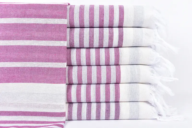 Personalized Turkish Towel, Bachelor Gifts, 68x40 Cotton Striped Towel, Bachelorette Party Gifts Bridesmaids, Beach Towel Bulk, Bridal Shower Favor - 1