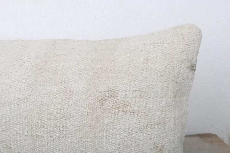 Pillow, 12x24 Beige Cushion Cover, Ethnical Kilim Rug Pillow, Outdoor Patio Pillow Case, Boho Pillow, Throw Kilim Pillow, Cotton Cushion Cover - 5
