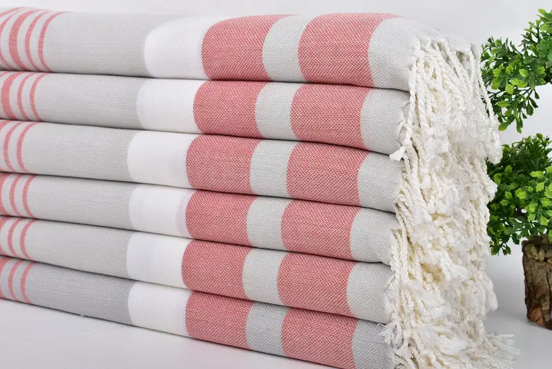 Monogram Turkish Towel, Sand-free towel, 70x40 Cotton Striped Towel, Hammam towel, Bathroom Towel, Handmade Turkish bath towel for summer vacation - 3