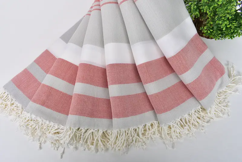 Monogram Turkish Towel, Sand-free towel, 70x40 Cotton Striped Towel, Hammam towel, Bathroom Towel, Handmade Turkish bath towel for summer vacation - 4