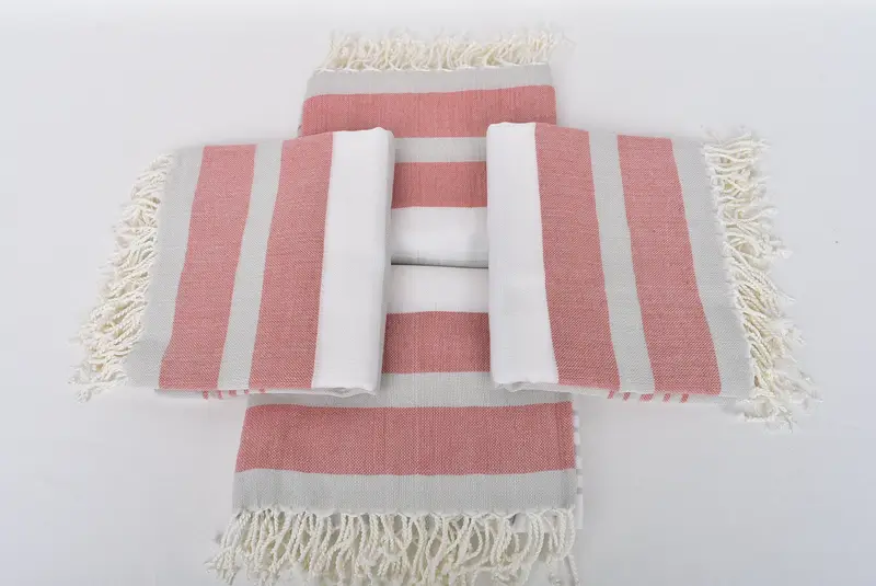 Monogram Turkish Towel, Sand-free towel, 70x40 Cotton Striped Towel, Hammam towel, Bathroom Towel, Handmade Turkish bath towel for summer vacation - 6