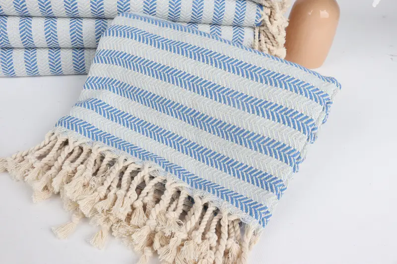 Turkish Bath Towel Set, Thin towel, Bachelorette Party Gift, Family Gift Basket, Turkish beach towel, 70x40 Cotton Herringbone Towel, Christmas Gift - 4