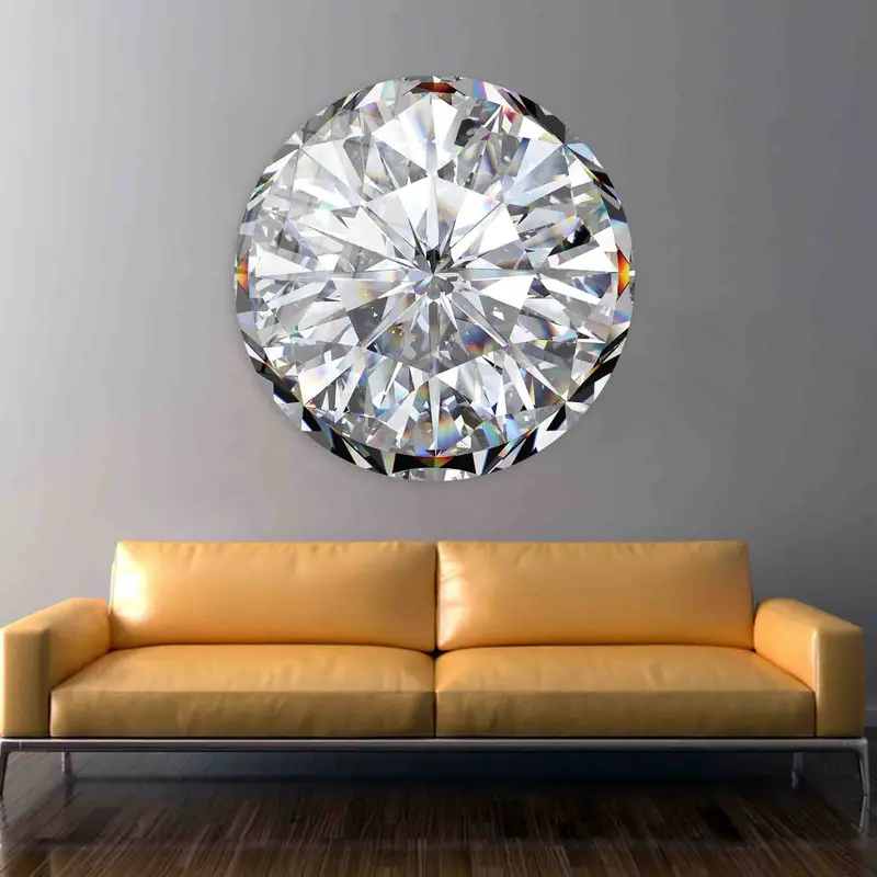 Elegant Trendy Diamond Photo Printed Canvas - Artistic Home Decor