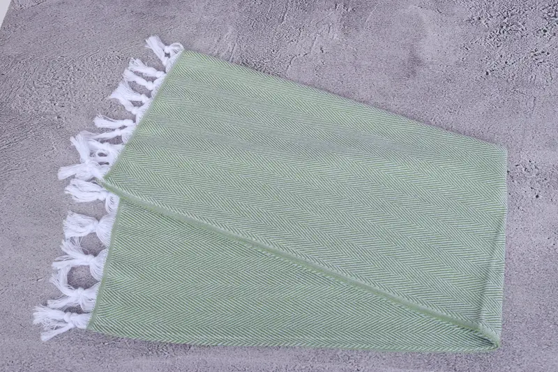 Monogram Hand Towel, Beach Wedding Favor, Engagement Gift, Personalized Gift, Wedding Gift, 36x18 Cotton Herringbone Towel, Custom Wedding Gifts - 6