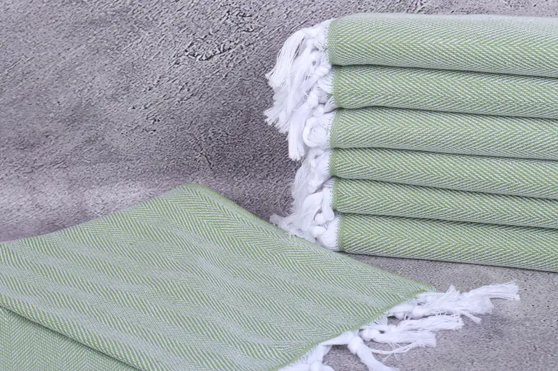 Monogram Hand Towel, Beach Wedding Favor, Engagement Gift, Personalized Gift, Wedding Gift, 36x18 Cotton Herringbone Towel, Custom Wedding Gifts - 2