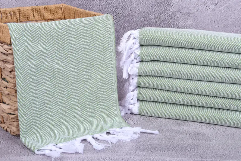 Monogram Hand Towel, Beach Wedding Favor, Engagement Gift, Personalized Gift, Wedding Gift, 36x18 Cotton Herringbone Towel, Custom Wedding Gifts - 3