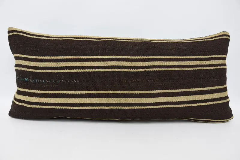 Rectangle Vintage Striped Pillow, Gift Brown 40x90 cm Cushion Cover - 1